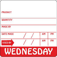 SHELF LIFE LABELLING - WEDNESDAY